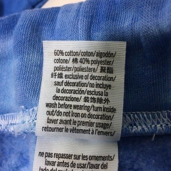 NWT VICTORIA'S SECRET PINK HIGH WAIST BLUE TIE DYE CARGO JOGGER SWEATPANTS‎ - Picture 4 of 9